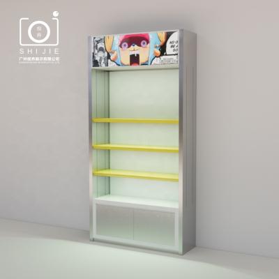 China Single-Sided Children's Decorative Display Stand Children's Cartoon SHIJIE DISPLAY Bookcases Student Bookcase Wooden Shelf for sale