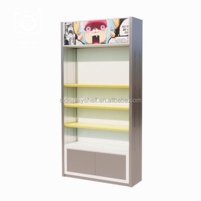 China SHIJIE Bookstore Store Interior Design Newsstand Magazine Display Rack Cartoon Single Sided Wooden Display Rack for sale