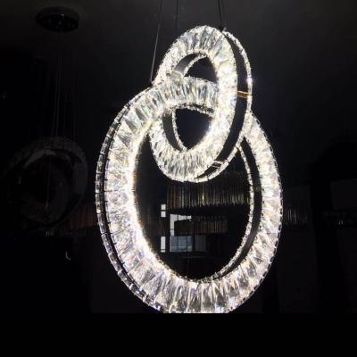 China Modern Round Crystal Chandelier Lighting Pendant Lights in Dining Room Living Room for sale