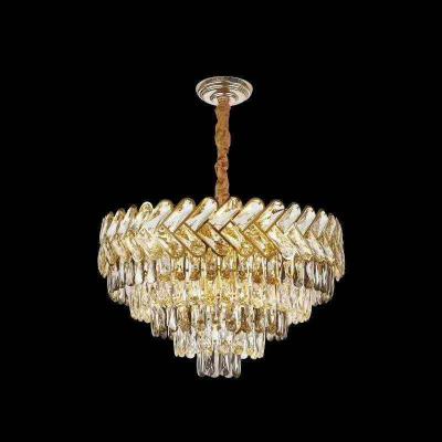 China Modern Ring Chandelier For Living Room Pendant Light Clear Crystal Size 80cm for sale