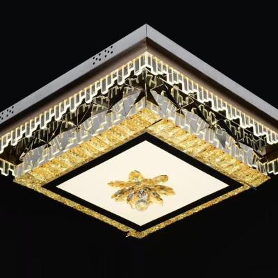 China Modern Led Ceiling Crystal Chandelier Lights Square Light Size 60cm for sale