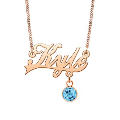 China Fashion Fashion 2021 Names Custom Alphabet Initial Letter Pendant Necklace for sale