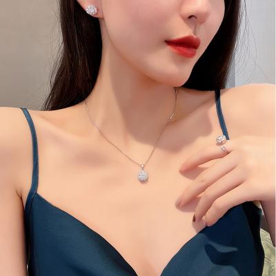 China Other Other Christmas Gift Women's Sets Diamond Necklace Earrings Rings Jewelry for sale