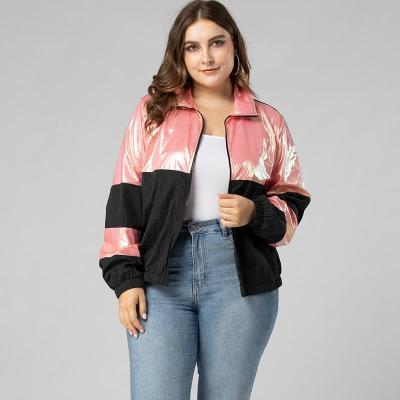 China Loose Casual Jacket Plus Size Dropshipping Autumn Sports Street Lapel Zipper New Arrivals Plus Size Women's Coat for sale