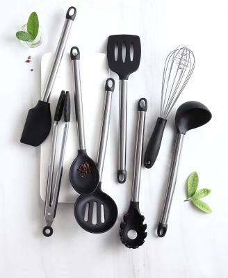 China Viable Custom Logo Kitchen Utensils Food Grade Silicone Kitchen Utensils Set for sale