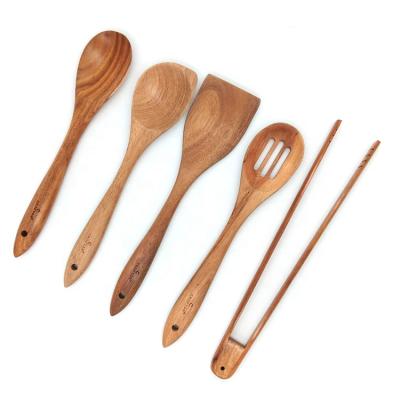 China Sustainable Luxury Wooden Kitchen Utensils Set Frying Non-Stick Bamboo Kitchenware Kitchen Utensils for sale