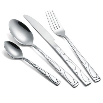 China Metal China 1 Set Kids Luxury Gold Party 188 Stainless Steel Flatware Biodegradable Camping Tableware Set for sale