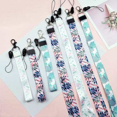 China Fashion DIY Polyester Long Ribbon Key Chain Lanyard Home Key Chain Car Phone Case Lanyard Keychain Lanyard for sale