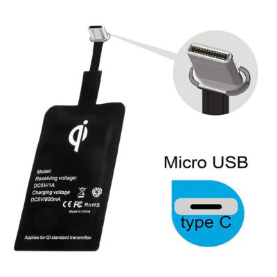 China Qi Wireless Charger Adapter For iPhone Factory QI Charger Receiver Wireless Tapa C For Huawei Wireless Charger Adapter for sale