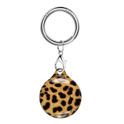 China For Airtags Marble Leopard IMD Soft Cover Case For Airtags Easy Attach To Backpacks Main Tracker Holder For Airtags Case With Key Chain for sale