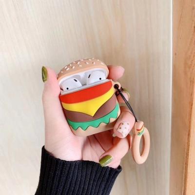 China Ultra Thin For AirPods Case With Ring Strap 3D Cartoon Earphone Cases For Airpods 2 Funny Accessories Protect Cover With Finger Ring Strap for sale