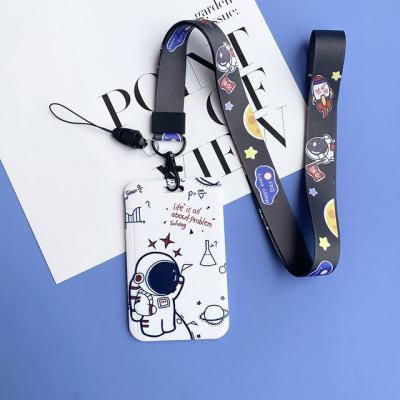 China Promotion/Advertising New Cartoon Identification Bank Card Holder Lanyard Name Credit Card Neck Strap Card Holder ID Badge for sale