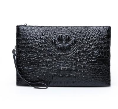 China Women's Faux Leather Pattern Faux Leather Vegan Crocodile Clutch Bag Purse Purse Wallet Wallet Black Large for sale