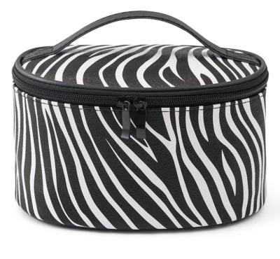 China Waterproof Leatherette Zebra Pattern PU Leather Cosmetic Bag Set, Travel Bag, Toiletry Bag Style 4&5 for sale