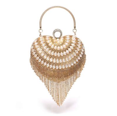 China Amazone Pearl Rhinestone Beaded Hot Selling Evening Clutch Bags For Woman Lady for sale