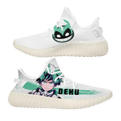 China Fashion Trend DIY Anime Sneakers Fan Custom Basketball Trainers Izuku Midoriya Deku Shoes MHA Shoes for sale