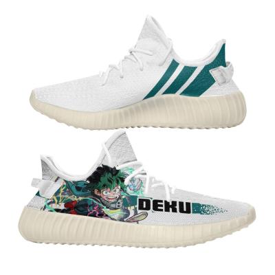 China Fashion Trend DIY Anime Sneakers Fan Basketball Coaches Izuku Midoriya Custom Shoes Deku My Hero Academia Anime Shoes for sale