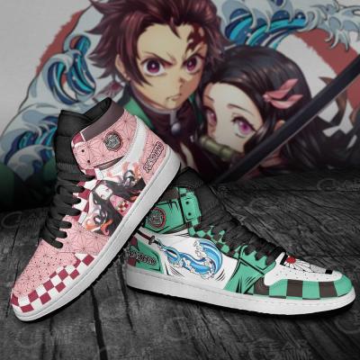 China Fashion Trend DIY Anime Fan Sneakers Tanjiro Demon Slayer Mens Womens Basketball Shoes Trainers Sports Shoes for sale