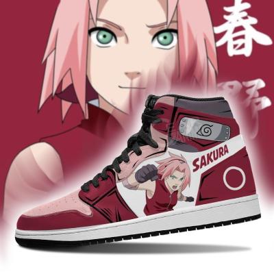 China Fashion Trend DIY Anime Fan Sakura Haruno Symbol Sakura Symbol Mens Womens Basketball Shoes Trainers Sports Shoes for sale