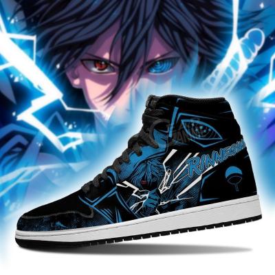 China Fashion trend DIY anime fan sneakers sasuke skill eyes rinegan mens womens basketball shoes trainers custom made sports shoes for sale