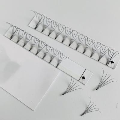 China 5D 0.07mm Long Rod Premade Natural Dark Black Short Fans Lashes Handmade Faux Mink Eyelash Extensions Volume Fans Supplies for sale