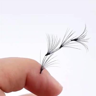 China Natural Easy Long Fan Lashes Individual 0.03mm 0.05mm Volume 0.07mm Fanning Blooming Eyelash Extensions Eyelashes Wholesale for sale