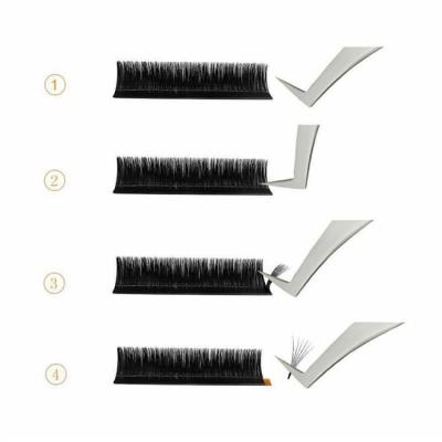 China 0.05mm Long Eyelash Extensions Natural Blooming Auto 0.07mm Fans Russian Easy Fan Volume Eyelash Extension for sale