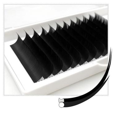 China 0.15mm 0.2mm Natural Long Ellipse Flat Lash Slit Tips Different Flat Lash Extension Cashmere Eyelash Extensions for sale