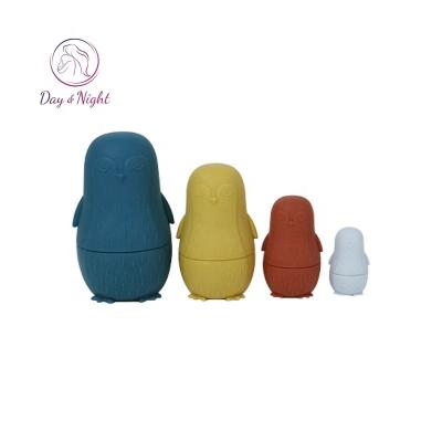 China New Design Safety Interactive Baby Russian Nesting Toys Stacking Dolls Silicone Dolls MY06A001C for sale