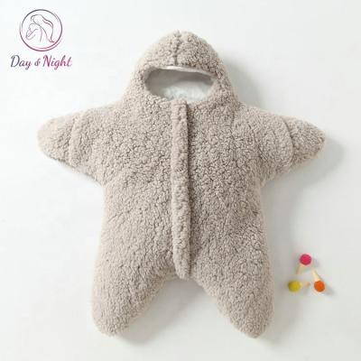 China Viable starfish form lambskin cashmere baby slit sleeping bag ultra soft infant pajamas MY08L076 for sale