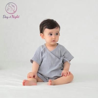 China Gray Baby Cloth Romper Premium Quality Soft Sleeve Cotton Baby Short Jumpsuit MY08L051 for sale