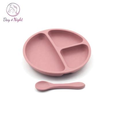 China Children's Non Slip Food Baby Feeding Dish With Spoon For Toddlers MY02B005 for sale