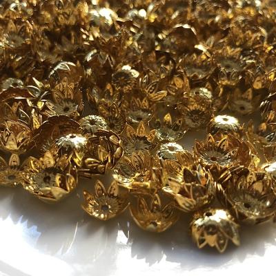 China 10mm Flower Shape Iron Metal Gold Plated End Bead Cap For Jewelry Bead 2112213 for sale