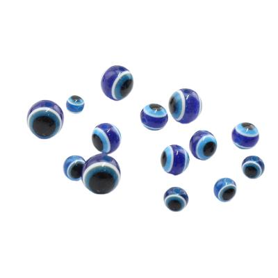 China Wholesale Blue Devil Eye Crystal Resin Loose Around Evil Eye Beads For DIY Jewelry Making for sale