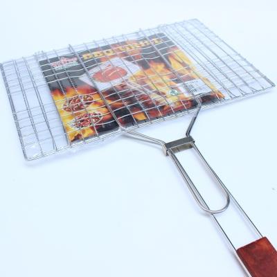 China Barbecue Cooking / Baking / BBQ Folding Grilling Basket With Removable Handle for sale