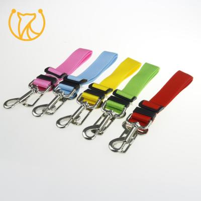 China Personalized Pet Car Seat Safe And Convenient Nylon Safety Belt With Elastic Adjustable Car Dog Fixed Safety Belt for sale