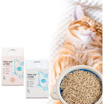 China Viable Wholesale Lower Price Cat Sand Tofu Cat Litter Strip Shape Many Flavors for sale