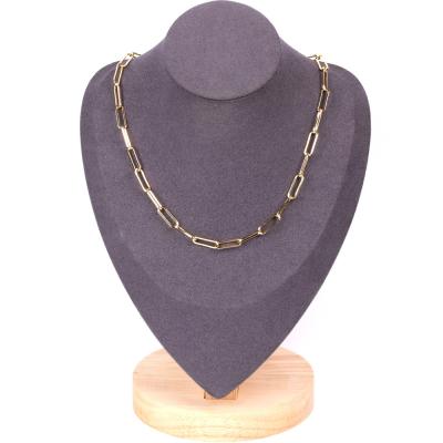 China European Statistical Institute Vintage Gold Geometric Multilayer Punk Environmentally Friendly Link Chain Thick Chunky Choker Necklace Women Party Gift for sale