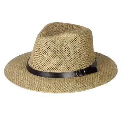 China Outdoor Eco-Friendly Sunshade Ladies Summer Wide Brim Panama Hat Men Beach Paper Covers Straw Hats For Women for sale