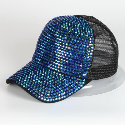 China Fashion Character Summer Tennis Rhinestone Baseball Hats Full Sunshade Adjustable Leisure Running Hat For Women for sale