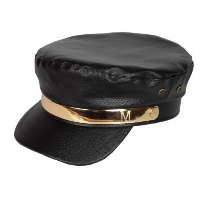 China Korean COMMON stylish beret caps flat surface solid color black sports baseball hats for ladies and men wholesale for sale