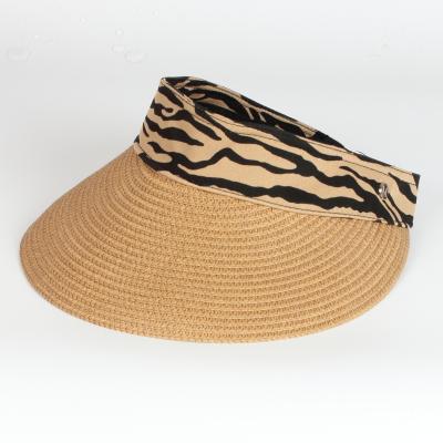 China Wholesale Custom Eco-Friendly Sunshade Straw Hats Empty Straw Hats Women Summer Paper Sun Visor Hat For Ladies for sale