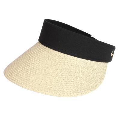 China Wholesale Custom Eco-Friendly Sunshade Straw Hats Empty Straw Hats Women Summer Paper Sun Visor Hat For Ladies for sale