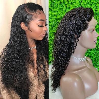 China Wholesale Water Wave Hair Wig 13x4 13x6 Lace Frontal Wigs Brazilian Water Wave Hair Front Wigs Transparent Swiss Lace For Women for sale