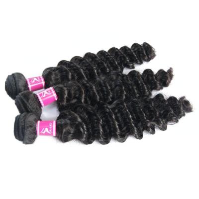 China Wholesale Deep Wave Indian Raw Hair Deep Wave Cuticle Aligned Virgin Hair Bundles Natural Color Non Shedding for sale