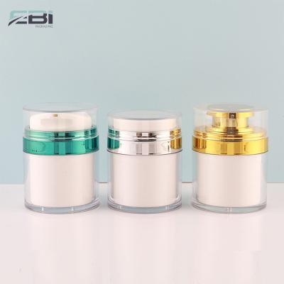 China Skin Care Cosmetic Packaging 15g 30g 50g Pump Face Cream Luxury Acrylic Airless Jar for sale