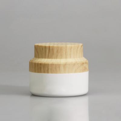 China High Quality Free Sample Cosmetic Packaging Cosmetic Plastic Bamboo Jar Set 200g for sale