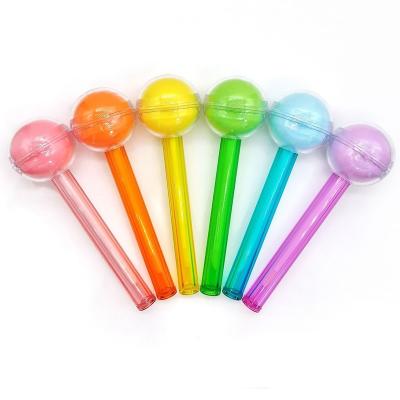 China Custom Logo Cosmetic Transparent Lip Balm Container Lollipop Lip Gloss Tubes With Magic Wands Lollipop Lip Gloss Tubes for sale