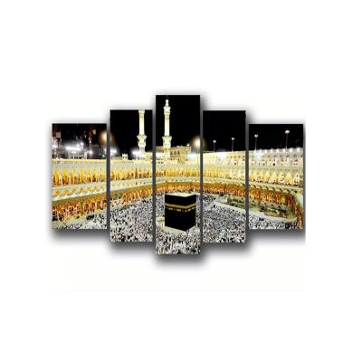 China New Classic/Postmodern Canvas Paintings Wall Art HD Prints 5 Pieces Islamic Mosque Pictures Building Landscape Poster Modular Living Room Decor for sale