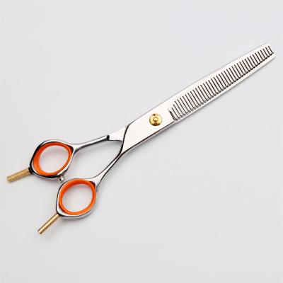 China Viable Factory Wholesale Magic Scissors With Orange Scissors Scissors 440C Stainless Steel Piano Teeth Dog Scissors Handle for sale